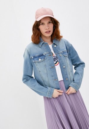 Куртка джинсовая Love Moschino. Цвет: голубой