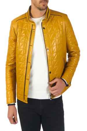 Leather jacket GIORGIO DI MARE. Цвет: yellow