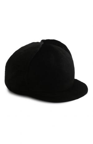 Норковая кепка Австрийская FurLand. Цвет: черный