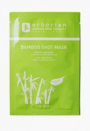 Тканевая маска для лица Erborian. Цвет: белый