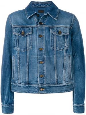 Джинсовая куртка прямого кроя Saint Laurent. Цвет: синий