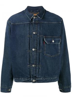 Джинсовая куртка на подкладке Vintage 1936 Type I Levis Clothing Levi's. Цвет: синий