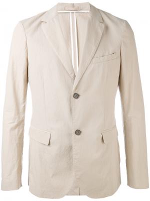 Пиджак с карманами клапанами Paolo Pecora. Цвет: телесный