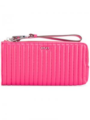 Стеганый кошелек в полоску DKNY. Цвет: розовый и фиолетовый