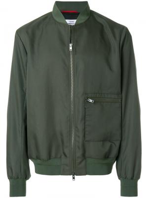Куртка-бомбер на молнии Oamc. Цвет: зелёный