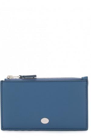 Кожаный футляр для кредитных карт Loro Piana. Цвет: синий