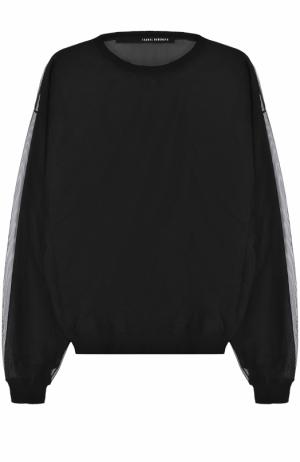 Прозрачный пуловер с круглым вырезом Isabel Benenato. Цвет: черный
