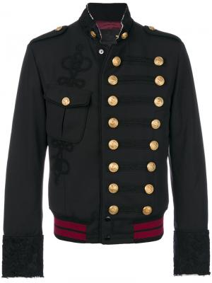 Куртка-бомбер в стиле милитари Dolce & Gabbana. Цвет: чёрный