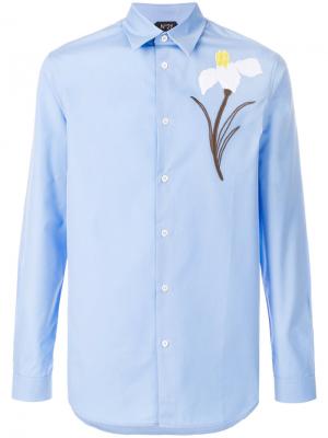 Chest flower shirt Nº21. Цвет: синий