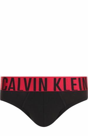 Хлопковые брифы с широкой резинкой Calvin Klein Underwear. Цвет: черный