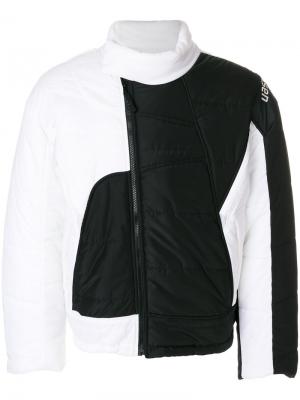 Дутая байкерская куртка Gmbh. Цвет: белый