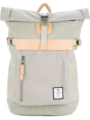 Рюкзак с передним карманом и пряжками As2ov. Цвет: телесный
