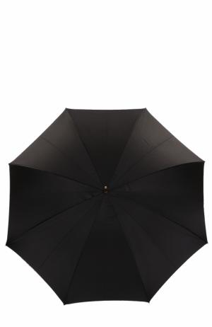 Зонт-трость с принтом Pasotti Ombrelli. Цвет: черный