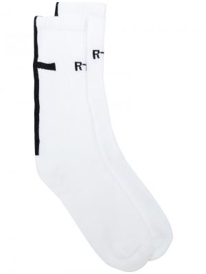 Носки с логотипом Rta. Цвет: белый