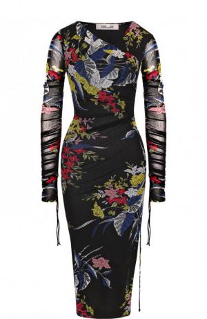 Платье-футляр с контрастным принтом Diane Von Furstenberg. Цвет: разноцветный