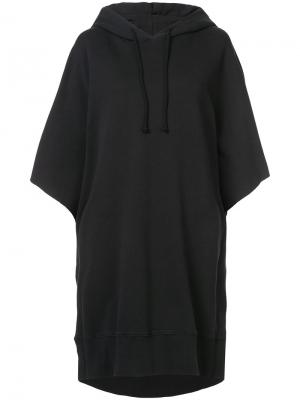 Платье-толстовка с капюшоном Mm6 Maison Margiela. Цвет: чёрный