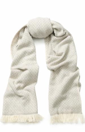 Кашемировый вязаный шарф Loro Piana. Цвет: белый
