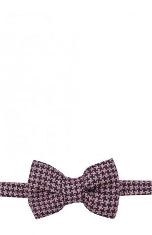 Галстук-бабочка из смеси шелка и льна Tom Ford. Цвет: розовый