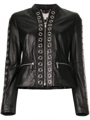 Куртка с отделкой кольцами Michael Kors. Цвет: чёрный