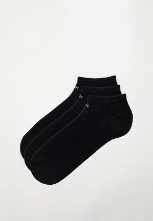 Носки 3 пары Calvin Klein. Цвет: черный