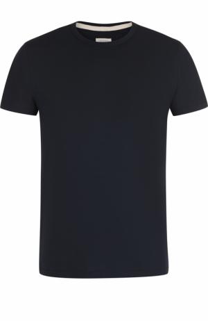 Хлопковая футболка с круглым вырезом Rag&Bone. Цвет: синий