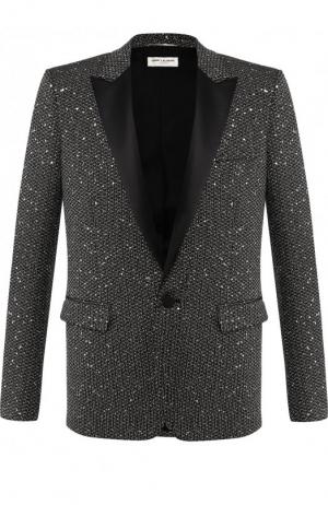 Пиджак с декоративной отделкой Saint Laurent. Цвет: черный