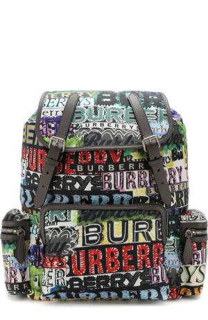 Текстильный рюкзак Rucksack Burberry. Цвет: разноцветный