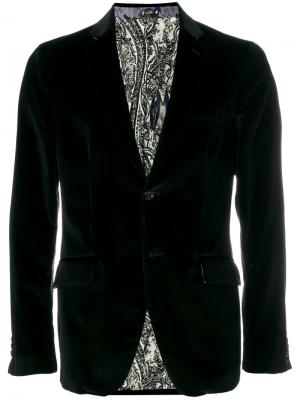 Бархатный пиджак Etro. Цвет: чёрный