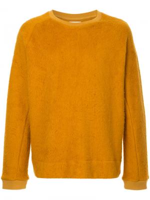 Плюшевая футболка с длинными рукавами Fanmail. Цвет: жёлтый и оранжевый