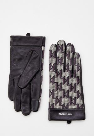 Перчатки Karl Lagerfeld. Цвет: серый
