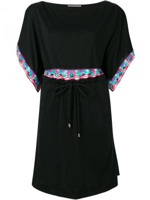 Платье шифт с контрастной окантовкой Emilio Pucci. Цвет: чёрный