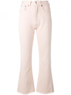 Укороченные брюки клеш Mm6 Maison Margiela. Цвет: розовый и фиолетовый
