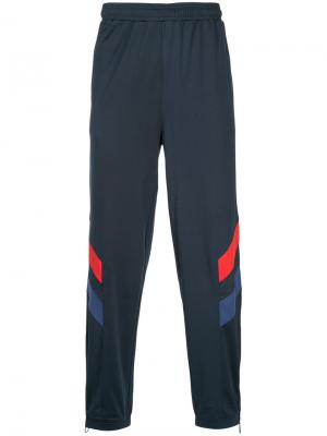 Спортивные брюки дизайна колор-блок Kappa. Цвет: синий