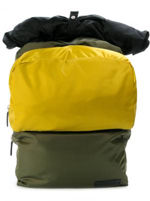 Рюкзак дизайна колор-блок Marni. Цвет: зелёный