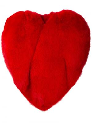 Кейп в форме сердца Saint Laurent. Цвет: красный