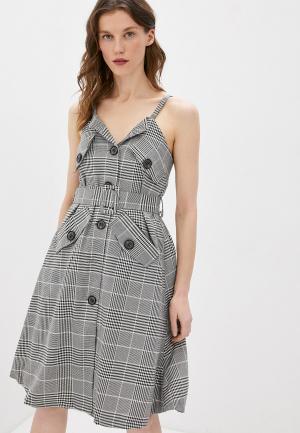 Сарафан B.Style. Цвет: серый