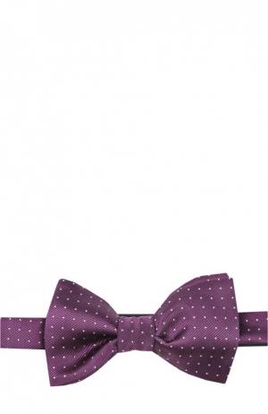 Шелковый галстук-бабочка с узором Lanvin. Цвет: фиолетовый