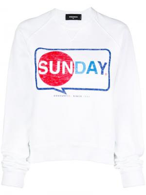 Sunday sweatshirt Dsquared2. Цвет: белый