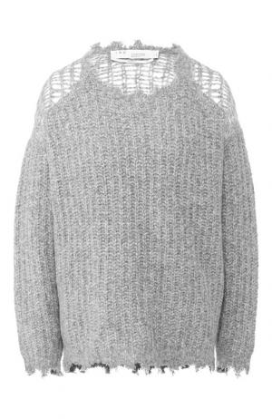 Шерстяной пуловер свободного кроя Iro. Цвет: серый