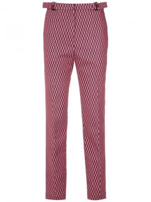 Прямые брюки с принтом Reinaldo Lourenço. Цвет: красный