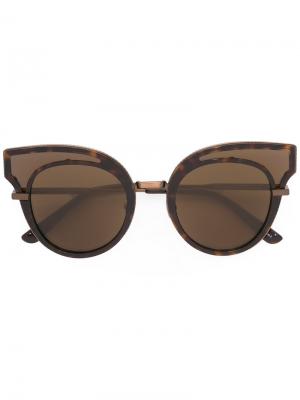 Солнцезащитные очки Bottega Veneta Eyewear. Цвет: коричневый