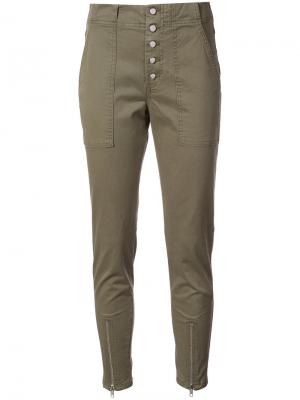 Укороченные брюки узкого кроя A.L.C.. Цвет: зелёный