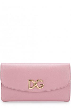 Набор из кожаного портмоне и футляров Dolce & Gabbana. Цвет: розовый