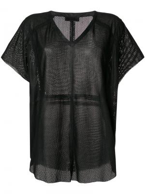 Перфорированная блузка Drome. Цвет: чёрный