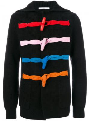 Кардиган с контрастной петельной застежкой Givenchy. Цвет: чёрный