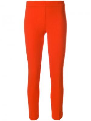Укороченные брюки слим P.A.R.O.S.H.. Цвет: жёлтый и оранжевый