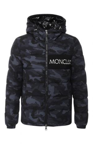 Пуховая куртка Aiton на молнии с капюшоном Moncler. Цвет: темно-серый