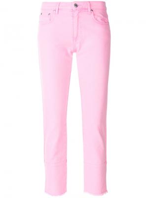 Укороченные джинсы скинни MSGM. Цвет: розовый и фиолетовый