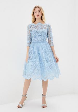Платье Chi London. Цвет: голубой