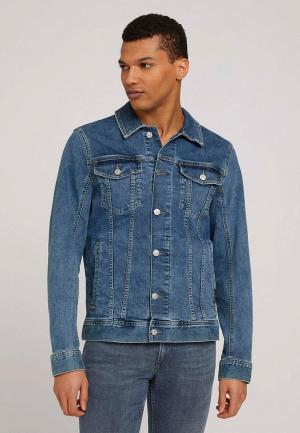 Куртка джинсовая Tom Tailor Denim. Цвет: синий